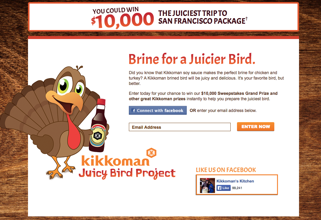 Win $10,000 in the Kikkoman Juicy Bird Sweepstakes!