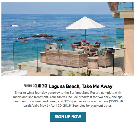 Win a trip to Laguna Beach!