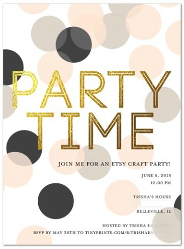 Etsy Craft Party Invitations