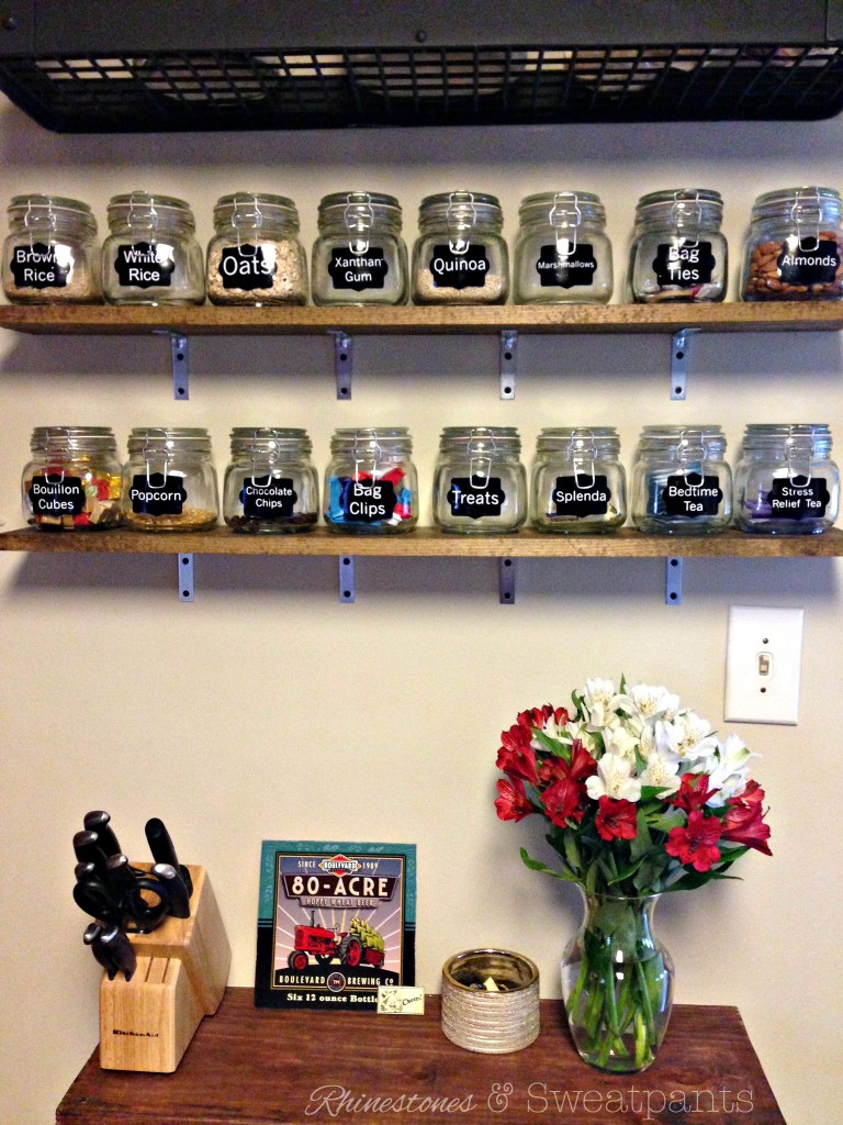 organized labeled jars