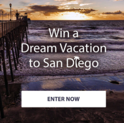Win a trip to San Diego complete with dinner and airfare!