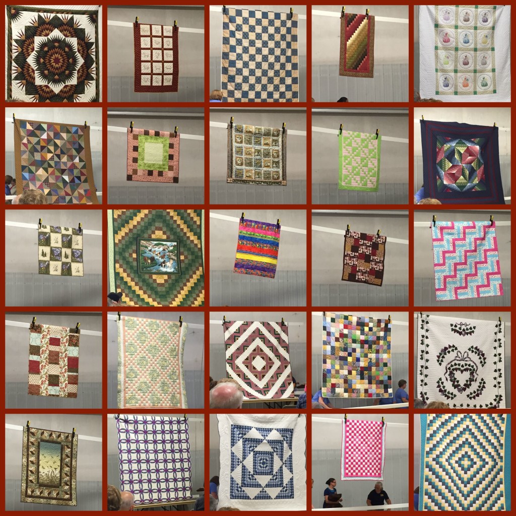 Quilts auctioned off at the Mennonite Relief Sale to support global relief efforts. 