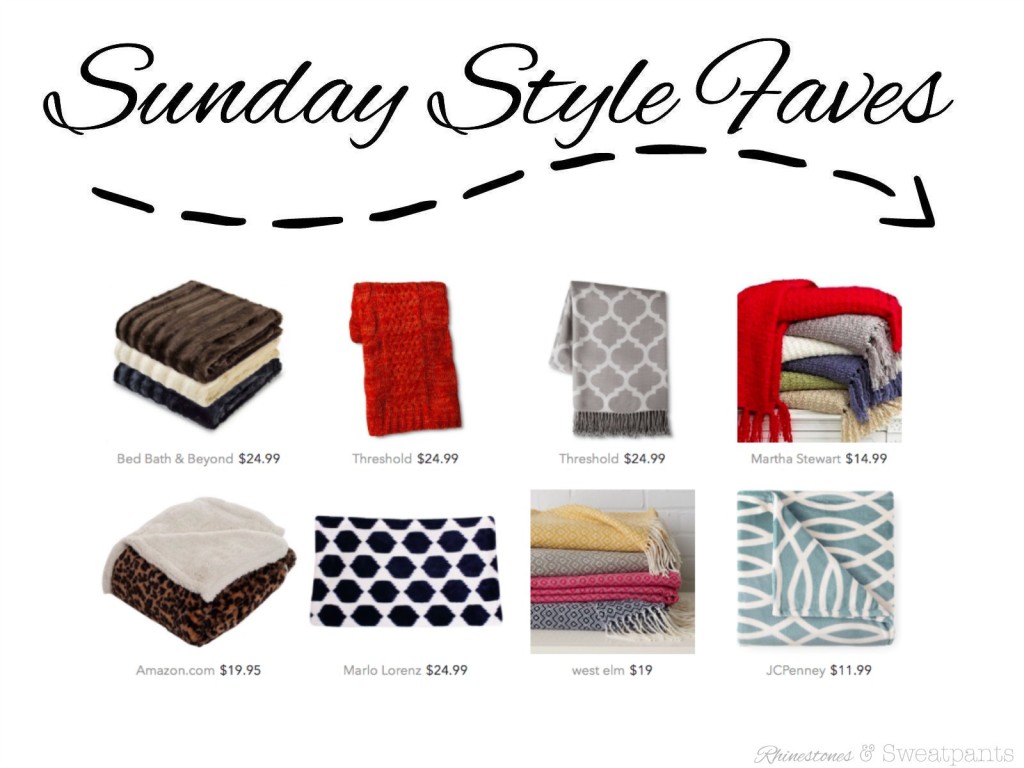 Sunday Style Faves for the week of 11/8 - this week's focus is on throw blankets!