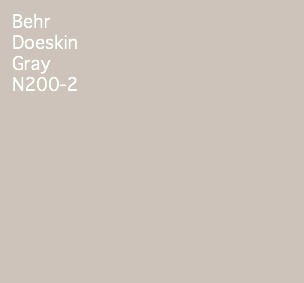 Behr Doeskin Gray - Perfect Greige to coordinate with any color palette. 