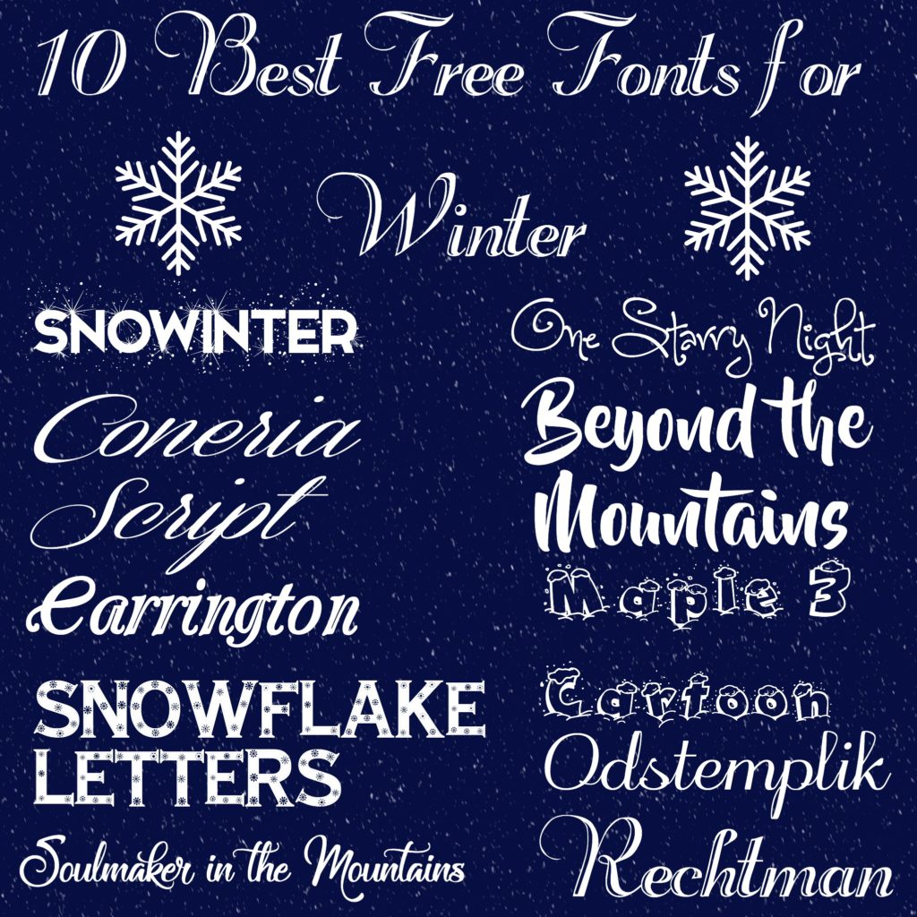 10 Best Free Fonts for Winter | Rhinestones & Sweatpants
